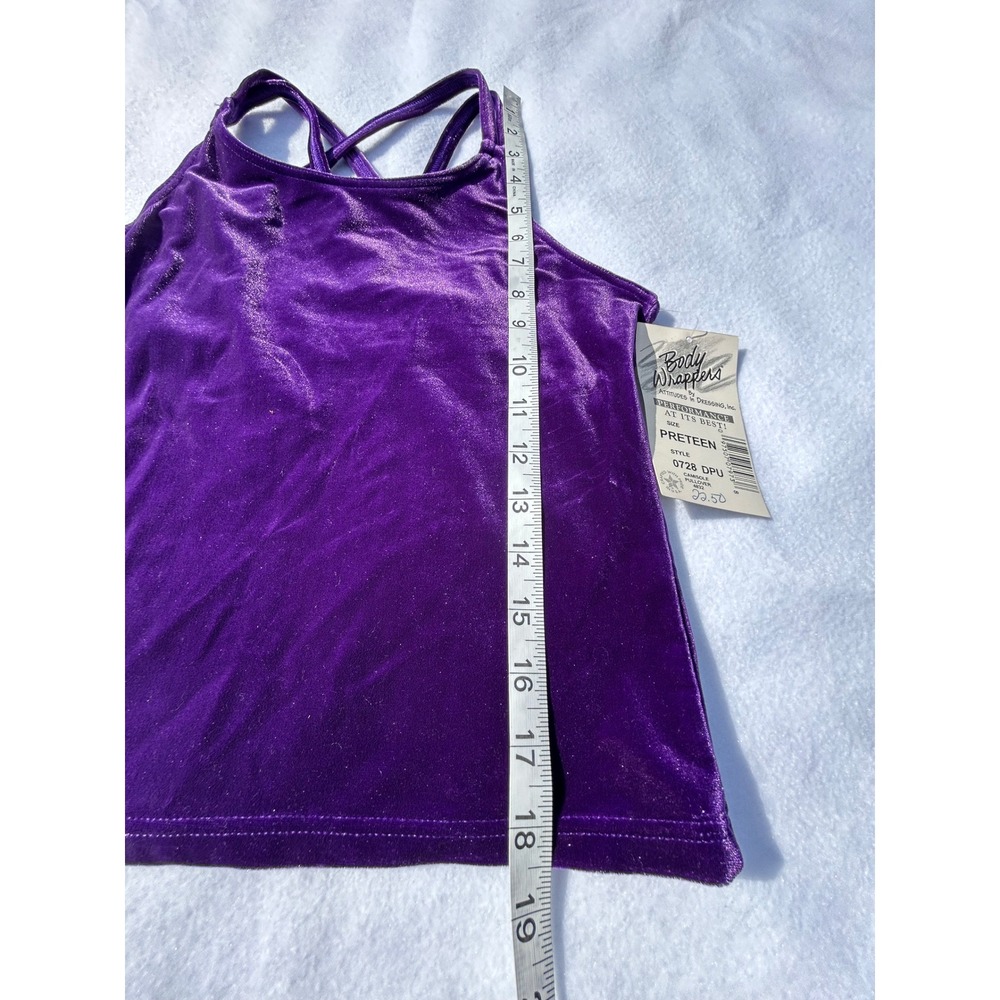 Body Wrappers Purple Girls Tank Vintage 90s - Picture 4 of 9